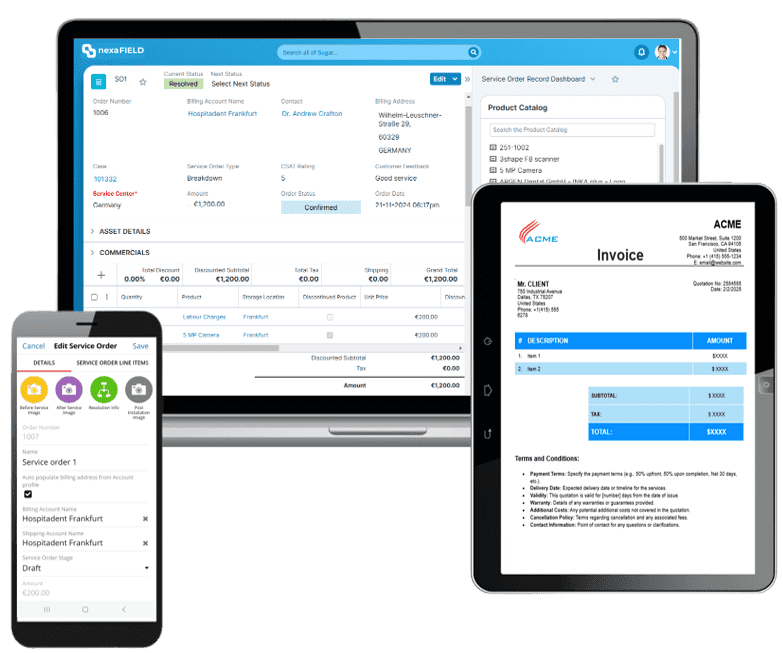 Quote-Order-Invoice Management